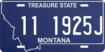 MT license plate 111925J