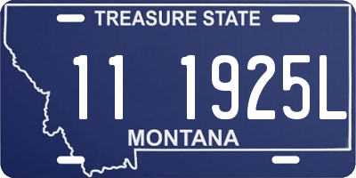 MT license plate 111925L