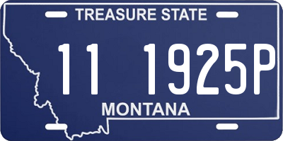 MT license plate 111925P