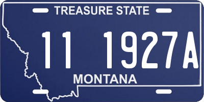 MT license plate 111927A