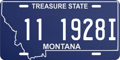 MT license plate 111928I