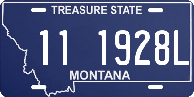 MT license plate 111928L