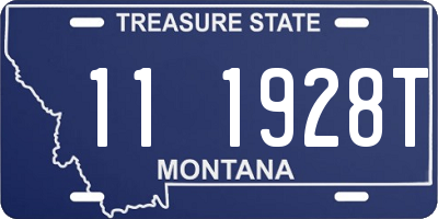 MT license plate 111928T