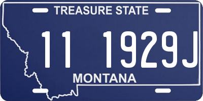 MT license plate 111929J