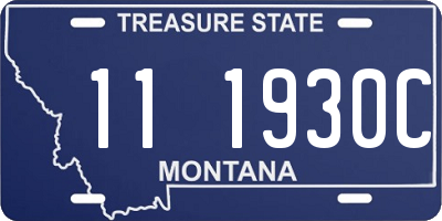 MT license plate 111930C