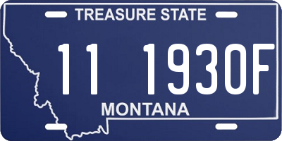MT license plate 111930F