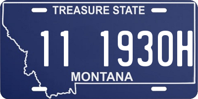 MT license plate 111930H