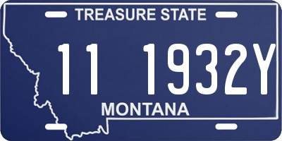 MT license plate 111932Y