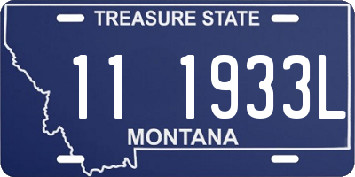 MT license plate 111933L