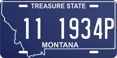 MT license plate 111934P