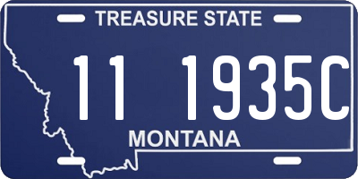 MT license plate 111935C