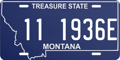 MT license plate 111936E