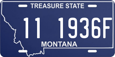 MT license plate 111936F