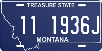 MT license plate 111936J