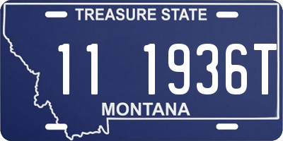 MT license plate 111936T