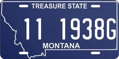 MT license plate 111938G