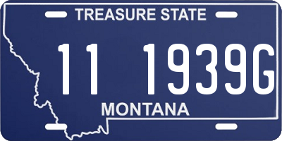 MT license plate 111939G