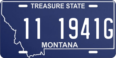 MT license plate 111941G