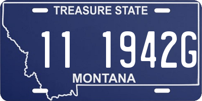 MT license plate 111942G
