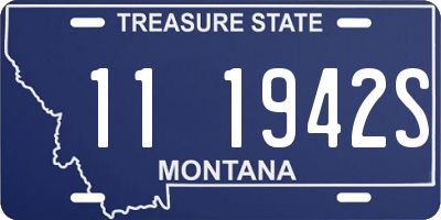 MT license plate 111942S