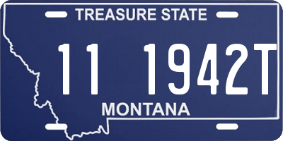 MT license plate 111942T