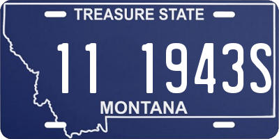 MT license plate 111943S