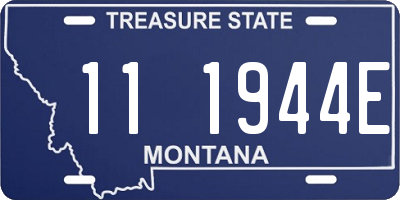 MT license plate 111944E
