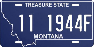 MT license plate 111944F