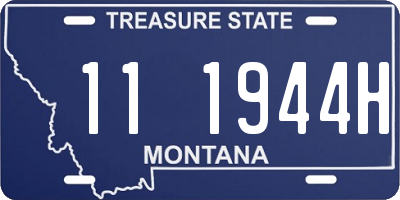 MT license plate 111944H