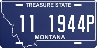 MT license plate 111944P