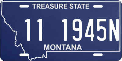 MT license plate 111945N