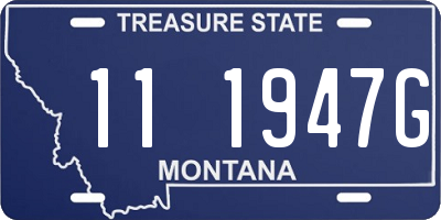 MT license plate 111947G
