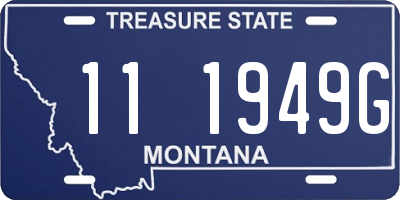 MT license plate 111949G