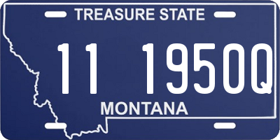 MT license plate 111950Q