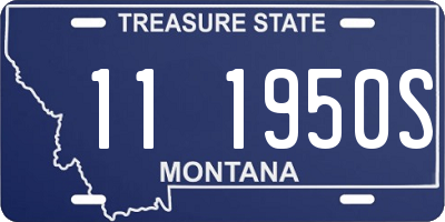 MT license plate 111950S
