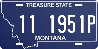 MT license plate 111951P