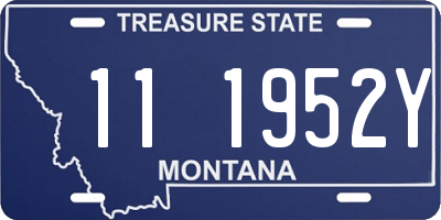 MT license plate 111952Y