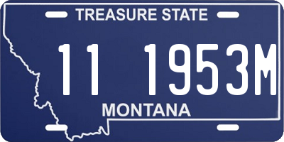 MT license plate 111953M