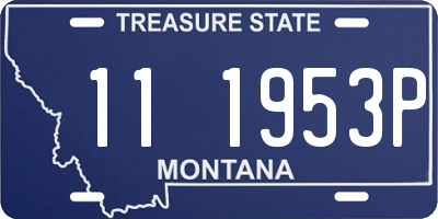 MT license plate 111953P