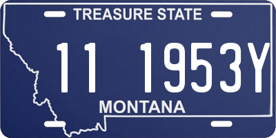 MT license plate 111953Y