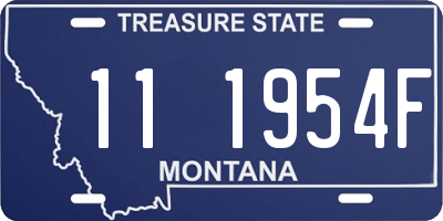 MT license plate 111954F