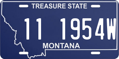 MT license plate 111954W