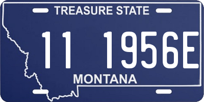 MT license plate 111956E