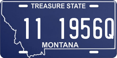 MT license plate 111956Q