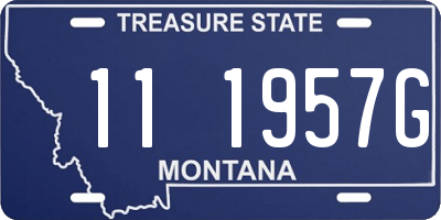 MT license plate 111957G