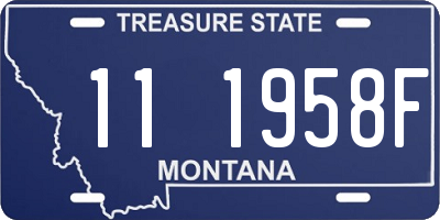 MT license plate 111958F