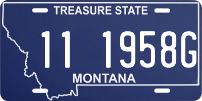 MT license plate 111958G