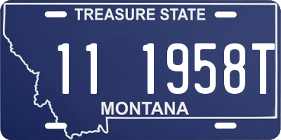 MT license plate 111958T