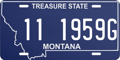 MT license plate 111959G