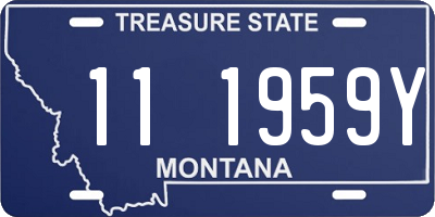 MT license plate 111959Y